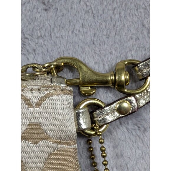 Coach Est 1941 Wristlet Wallet Purse Canvas Classic Signature Wrist Strap Y2K - Picture 15 of 16